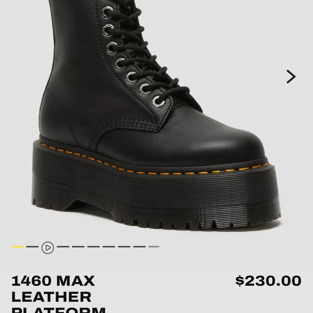 Dr. Martens Black 1460 Max Leather Platform Boots